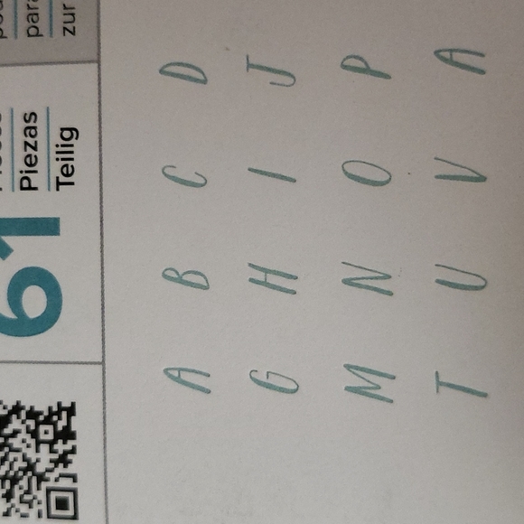 Letter press plates block ABC's 61 pieces Slanted font - Picture 2 of 3